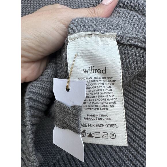 Wilfred Grey Merino Wool Blend Sweater Vest XS Knit Preppy Academia Minimalist - Picture 7 of 12